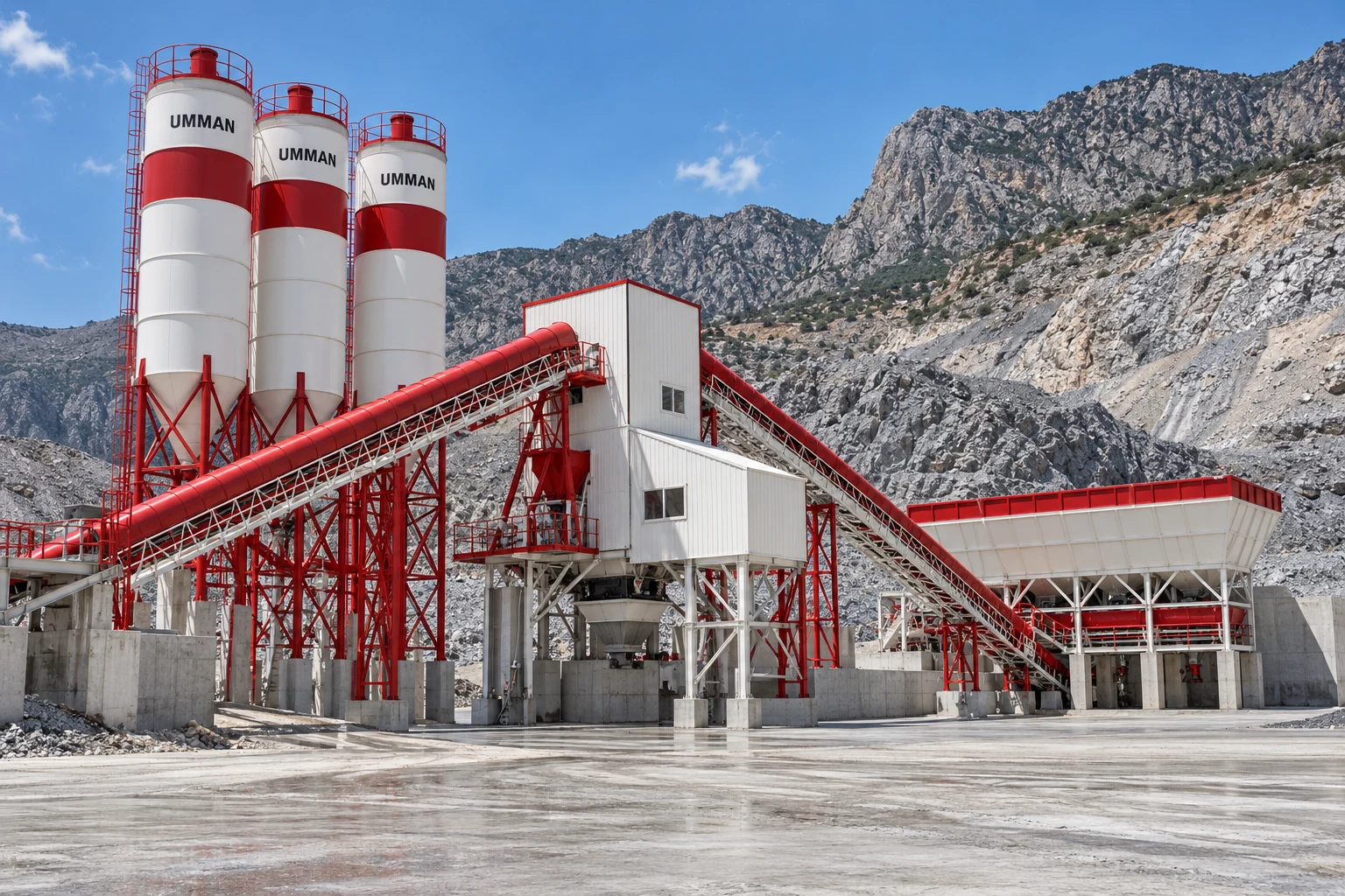 Beton santrali proje görünümü